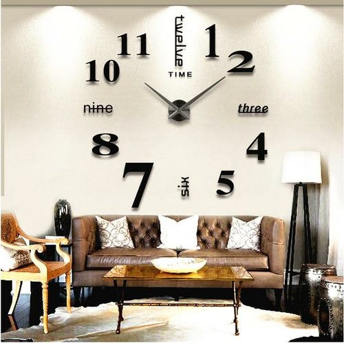 Giant 3D Clock For Home/Office Decoration - 47INCHES/120CM