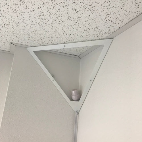 16"W Beacon Triangle Corner Light Plug-In Cord White by Home Concept