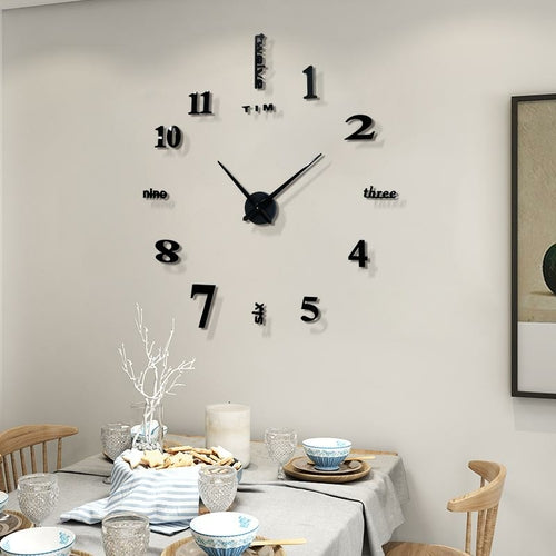 Giant 3D Clock For Home/Office Decoration - 47INCHES/120CM