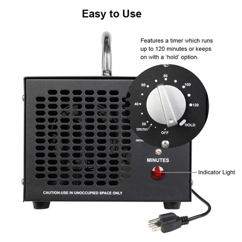 Commercial Home 5000mg/h Air Ozone Generator & Air Purifier with Timer